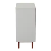 ARMÁRIO PARA ESCRITÓRIO BAIXO 1 PORTA LIN - BRANCO/NOZES - Foto 6