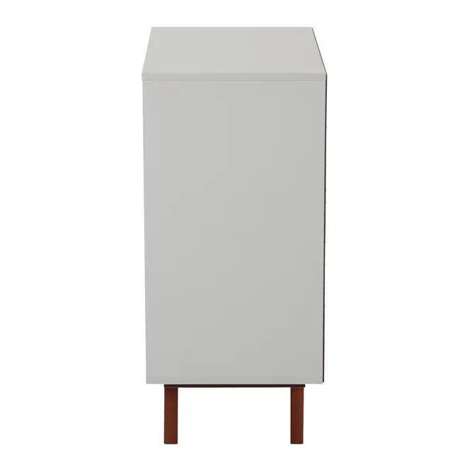ARMÁRIO PARA ESCRITÓRIO BAIXO 1 PORTA LIN - BRANCO/NOZES - Foto 6