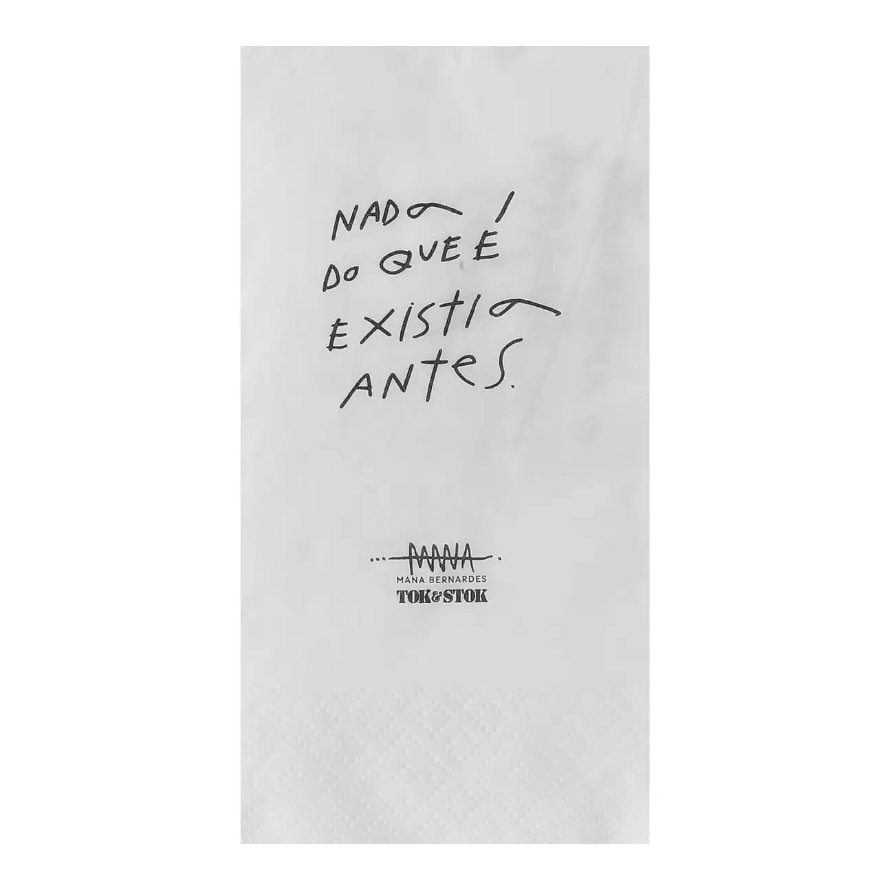 GUARDANAPO PACOTE COM 20 PEÇAS 39 CM X 39 CM MANUSCRITO - BRANCO/PRETO - Foto 3