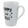 CANECA 400 ML HAPPY AND FREE - PRETO/BRANCO - Foto 2