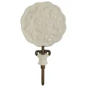 GANCHO DE PAREDE FLORÂMICA - CREAM - Foto 2