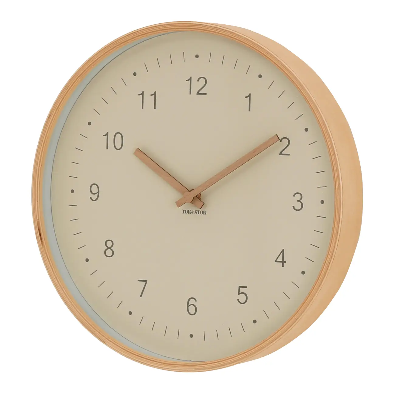 RELÓGIO DE PAREDE BELFRY 31 CM - AMÊNDOA/OFF WHITE - Foto 2