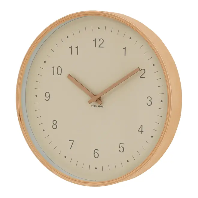 RELÓGIO DE PAREDE BELFRY 31 CM - AMÊNDOA/OFF WHITE - Foto 2