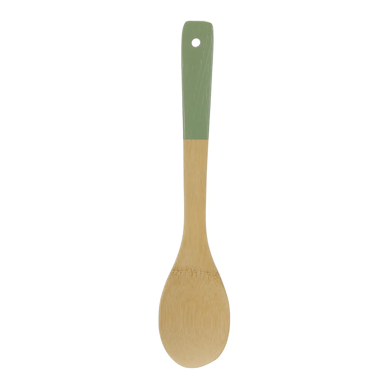 COLHER 30 CM BAMBUMIX - SÁLVIA/NATURAL - Foto 1