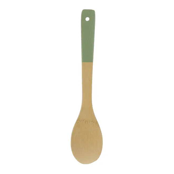COLHER 30 CM BAMBUMIX - SÁLVIA/NATURAL - Foto 1