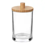 PORTA-ALGODÃO 12 CM BAMBOO - INCOLOR/BAMBU - Foto 1