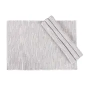 LUGAR AMERICANO TECIDO COM 4 PEÇAS IGARAPÉ - NATURAL/BRANCO - Foto 1