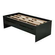 CAMA DE SOLTEIRO ALTA COM 2 GAVETAS 88 CM JOKER - PRETO - Foto 9