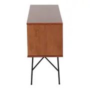 RACK 1,20 M X 36 CM MID CENTURY - PRETO/NOZES - Foto 3