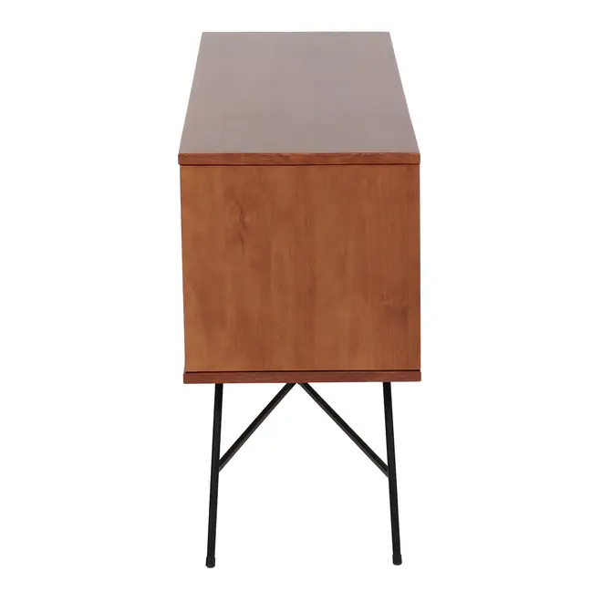 RACK 1,20 M X 36 CM MID CENTURY - PRETO/NOZES - Foto 3