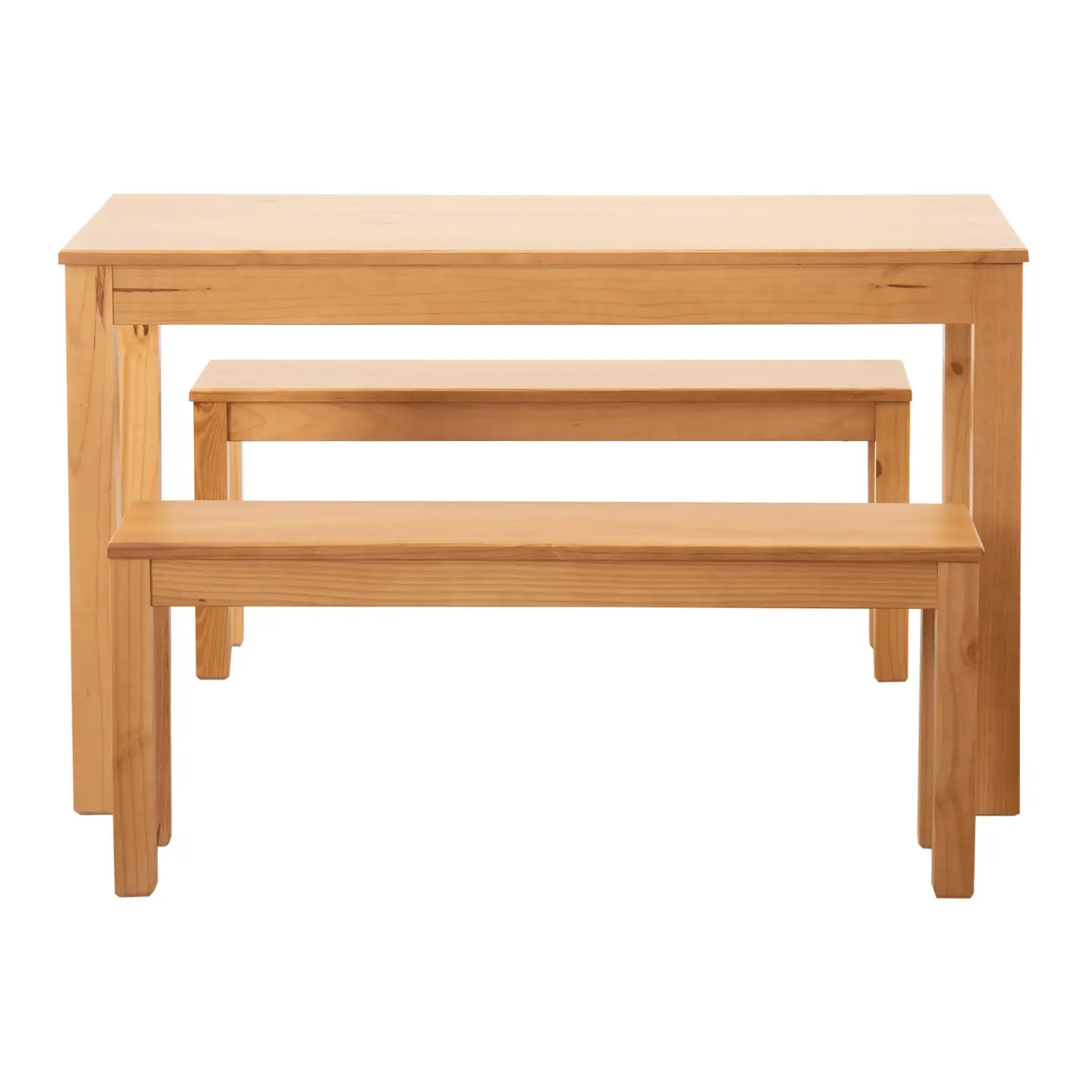 MESA COM 2 BANCOS ALENTEJO - AMÊNDOA/AMÊNDOA - Foto 1
