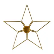 CASTIÇAL ESTRELA FINE FESTIVITY - INCOLOR/OURO - Foto 2