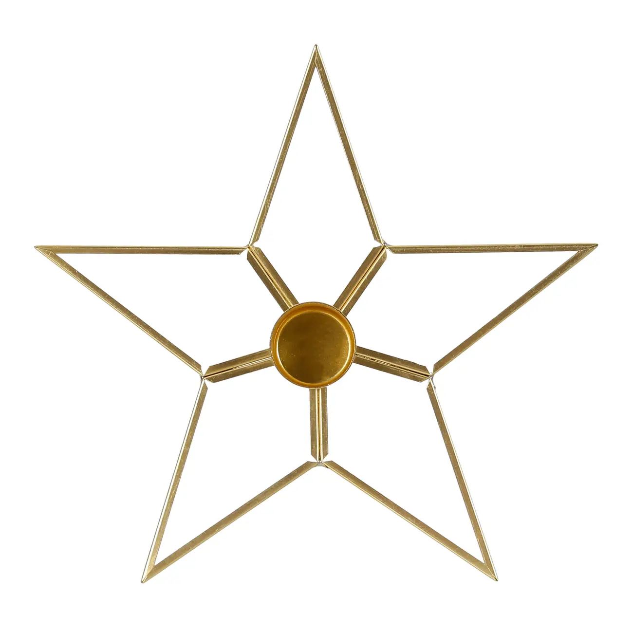 CASTIÇAL ESTRELA FINE FESTIVITY - INCOLOR/OURO - Foto 2