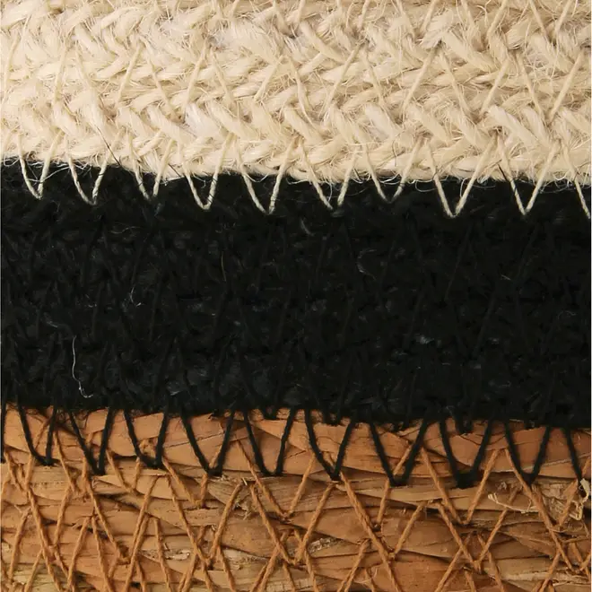 CESTO COM ALÇA 18 CM X 20 CM X 20 CM MOKKA - FIBRA CLARA/PRETO - Foto 7