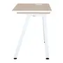 MESA 1,20 M X 60 CM COM CAIXA PARA CONECTIVIDADE ALETA - BRANCO/OAK TAMMI - Foto 4