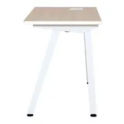 MESA 1,20 M X 60 CM COM CAIXA PARA CONECTIVIDADE ALETA - BRANCO/OAK TAMMI - Foto 4