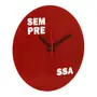 RELÓGIO DE PAREDE TUDO OU TUDO SEM PRESSA 35 CM - VERMELHO/PRETO - Foto 2