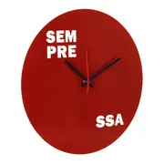 RELÓGIO DE PAREDE TUDO OU TUDO SEM PRESSA 35 CM - VERMELHO/PRETO - Foto 2