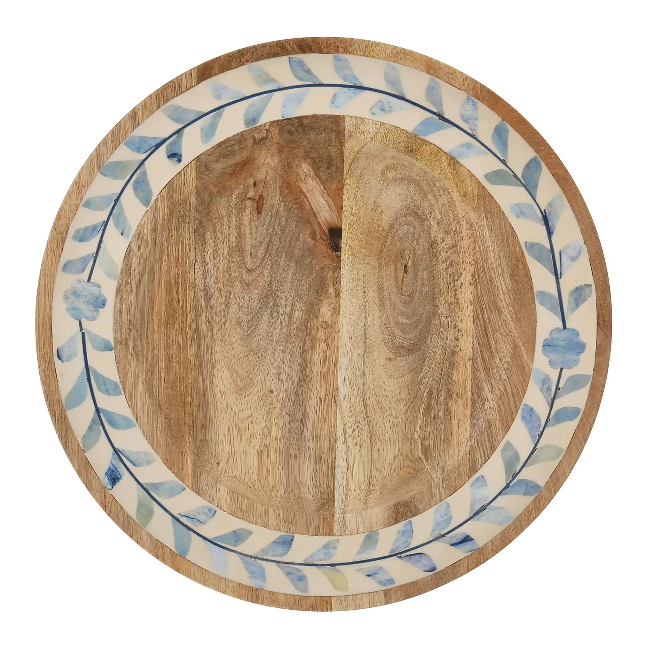 CENTRO DE MESA 30 CM ALFAMA - AZUL/BRANCO - Foto 1