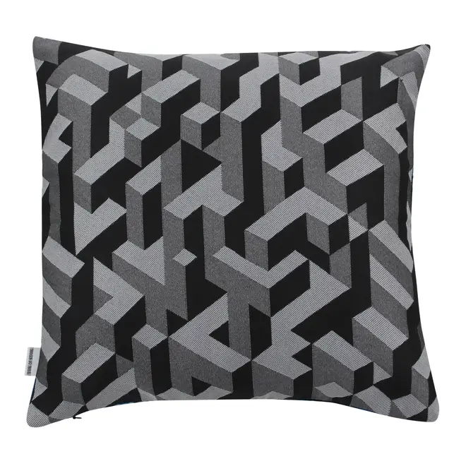 CAPA PARA ALMOFADA 45 CM X 45 CM MAZE - KONKRET/AZUL COBALTO - Foto 1