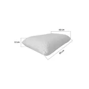 TRAVESSEIRO VISCOELÁSTICO 40 CM X 60 CM X 13 CM GULDI I - BRANCO/AZUL CLARO - Foto 5