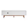 RACK 2 PORTAS/2 GAVETAS 1,90 M X 40 CM POINT - BRANCO/NOZES - Foto 7
