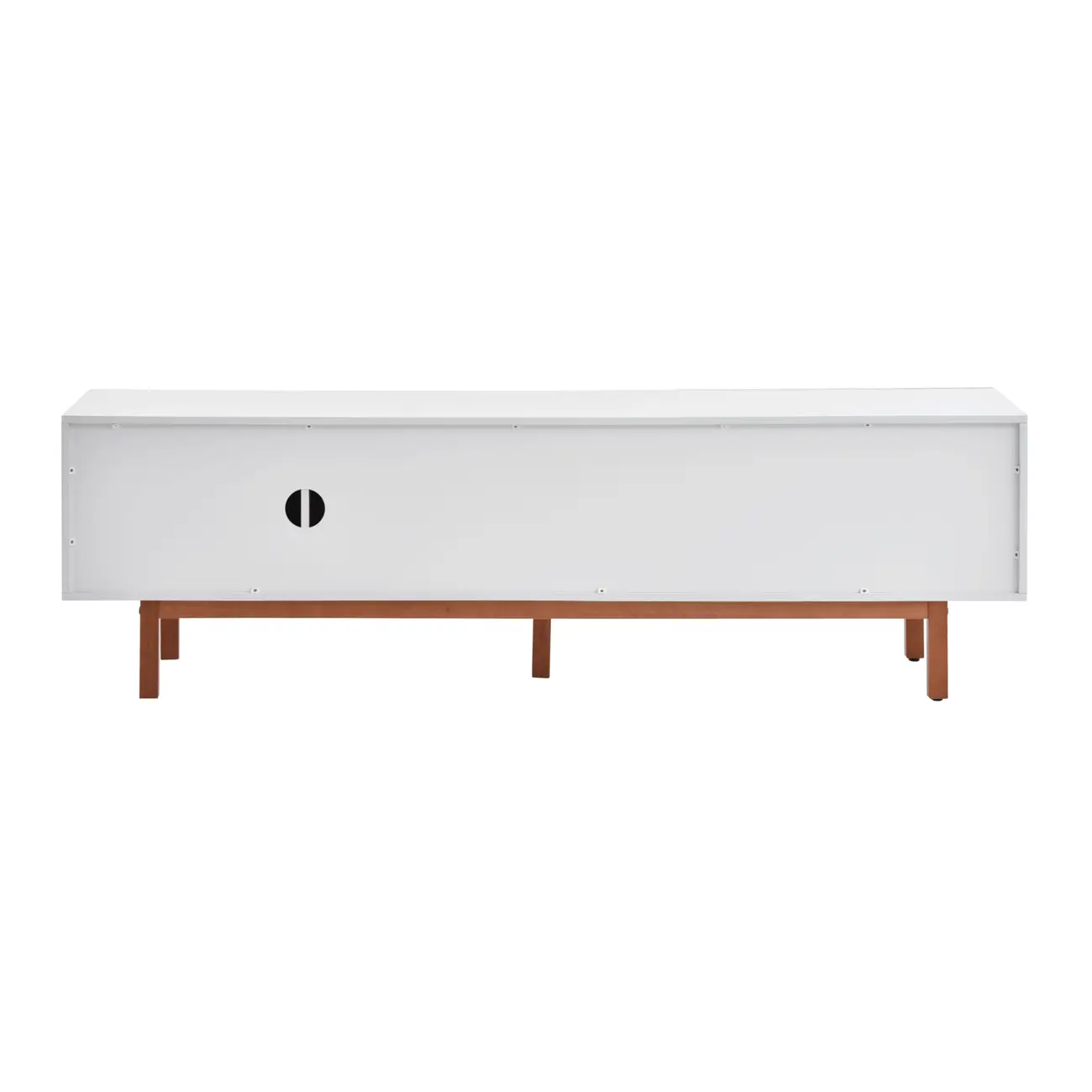 RACK 2 PORTAS/2 GAVETAS 1,90 M X 40 CM POINT - BRANCO/NOZES - Foto 7