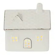 ADORNO CASA DOURADA 8 CM CELEBRATION - OFF WHITE/OURO - Foto 2