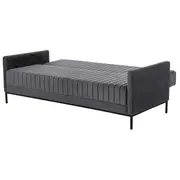 SOFÁ-CAMA 3 LUGARES MARAD - GRAFITE/PRETO - Foto 6