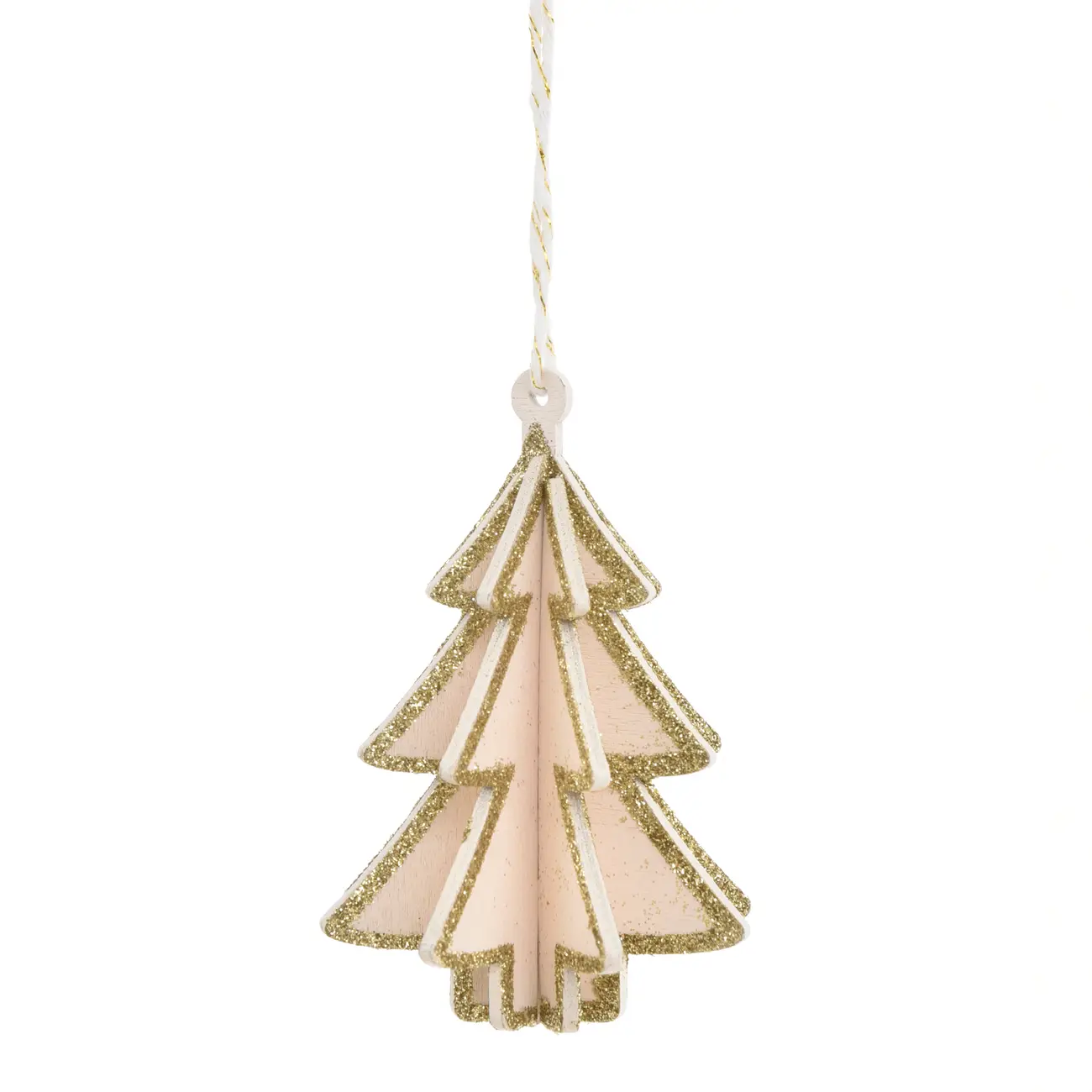 PINGENTE ÁRVORE FIT NATAL ASTRAL - DOURADO/CREAM - Foto 1