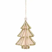 PINGENTE ÁRVORE FIT NATAL ASTRAL - DOURADO/CREAM - Foto 1