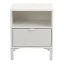 BRANCO/GRANILITE - MESA DE CABECEIRA 1 GAVETA SLEEK