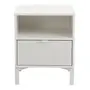 BRANCO/GRANILITE - MESA DE CABECEIRA 1 GAVETA SLEEK