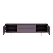 RACK 2 PORTAS/2 GAVETAS 1,80 M X 42 CM THE FOLD - RUBY MOCHA/RUBY MOCHA - Foto 4