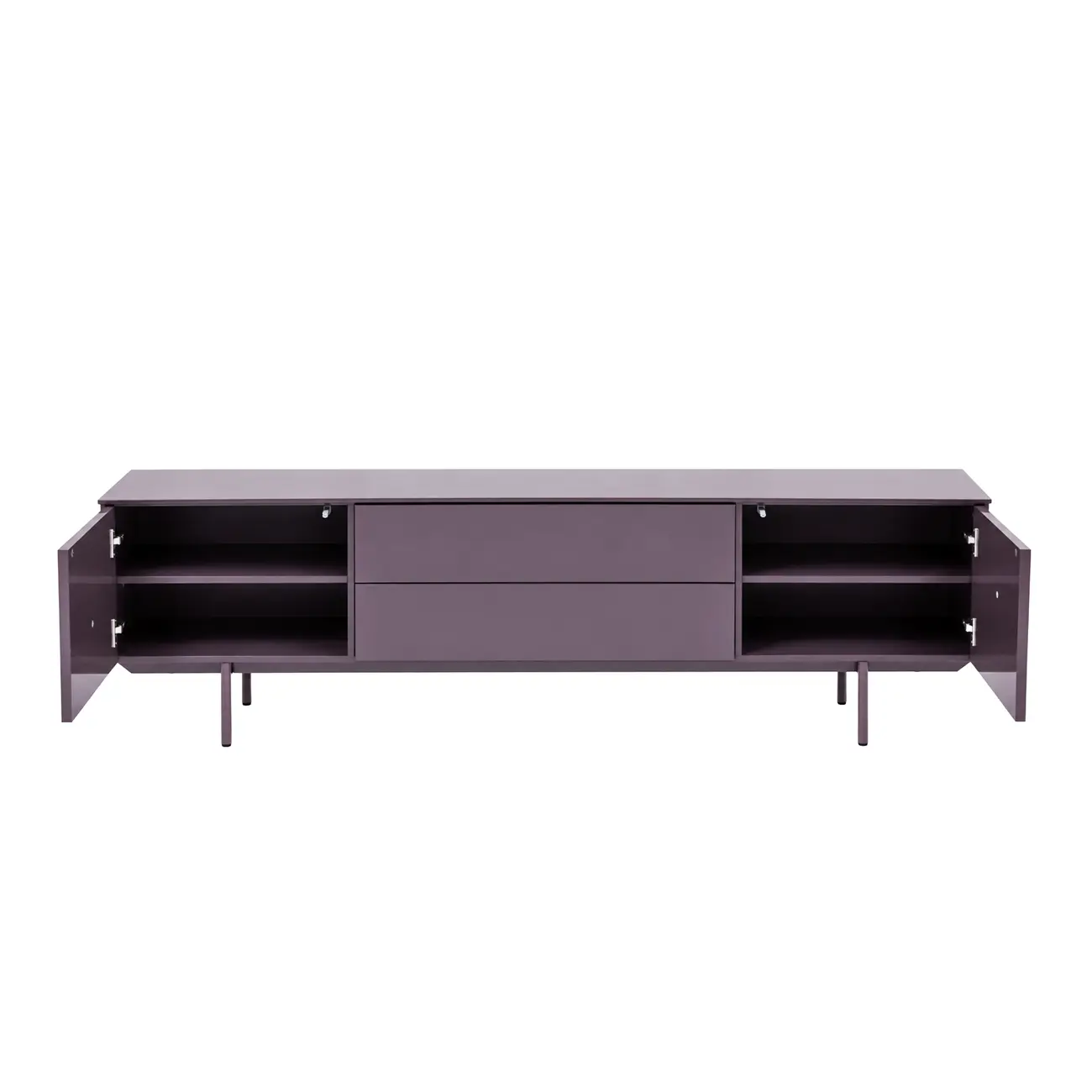 RACK 2 PORTAS/2 GAVETAS 1,80 M X 42 CM THE FOLD - RUBY MOCHA/RUBY MOCHA - Foto 4
