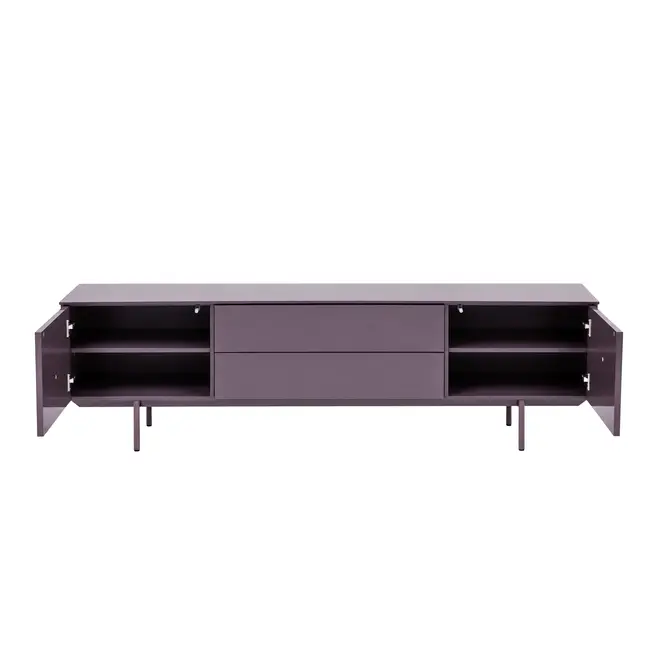 RACK 2 PORTAS/2 GAVETAS 1,80 M X 42 CM THE FOLD - RUBY MOCHA/RUBY MOCHA - Foto 4