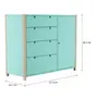CÔMODA 4 GAVETAS/1 PORTA 1,07 M X 42 CM PIN PLAY - NATURAL WASHED/MENTA - Foto 14