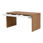MESA COM 2 GAVETAS 1,50 M X 80 CM BOSS - OAK TAMMI/BRANCO - Foto 5