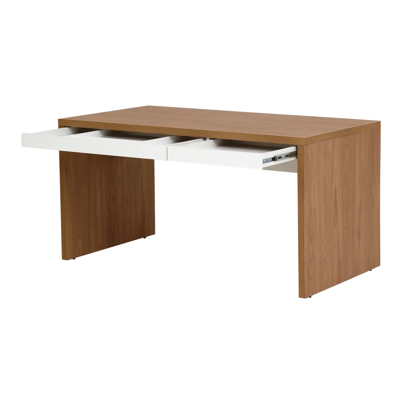 MESA COM 2 GAVETAS 1,50 M X 80 CM BOSS - OAK TAMMI/BRANCO - Foto 5