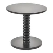 MESA LATERAL BAIXA REDONDA 50 CM TOHTEM - EBANIZADO - Foto 1