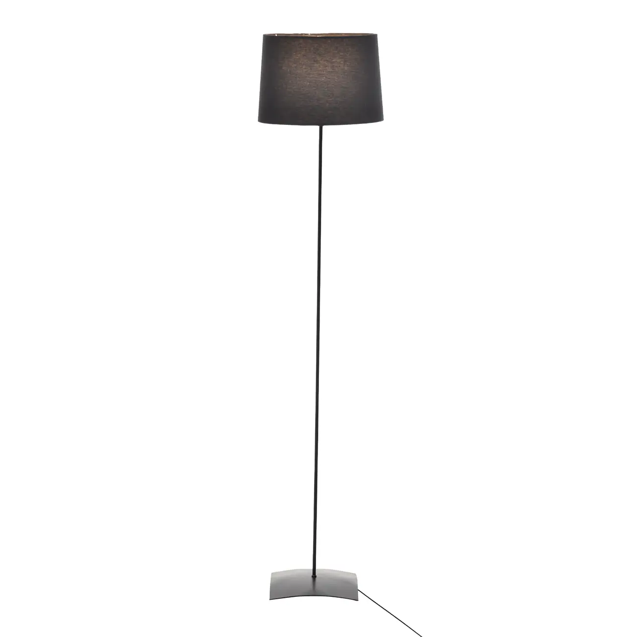 LUMINÁRIA DE CHÃO ALINE C/CÚPULA K - PRETO/PRETO - Foto 2