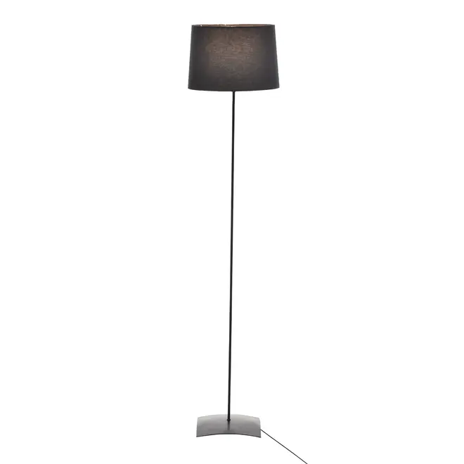 LUMINÁRIA DE CHÃO ALINE C/CÚPULA K - PRETO/PRETO - Foto 2