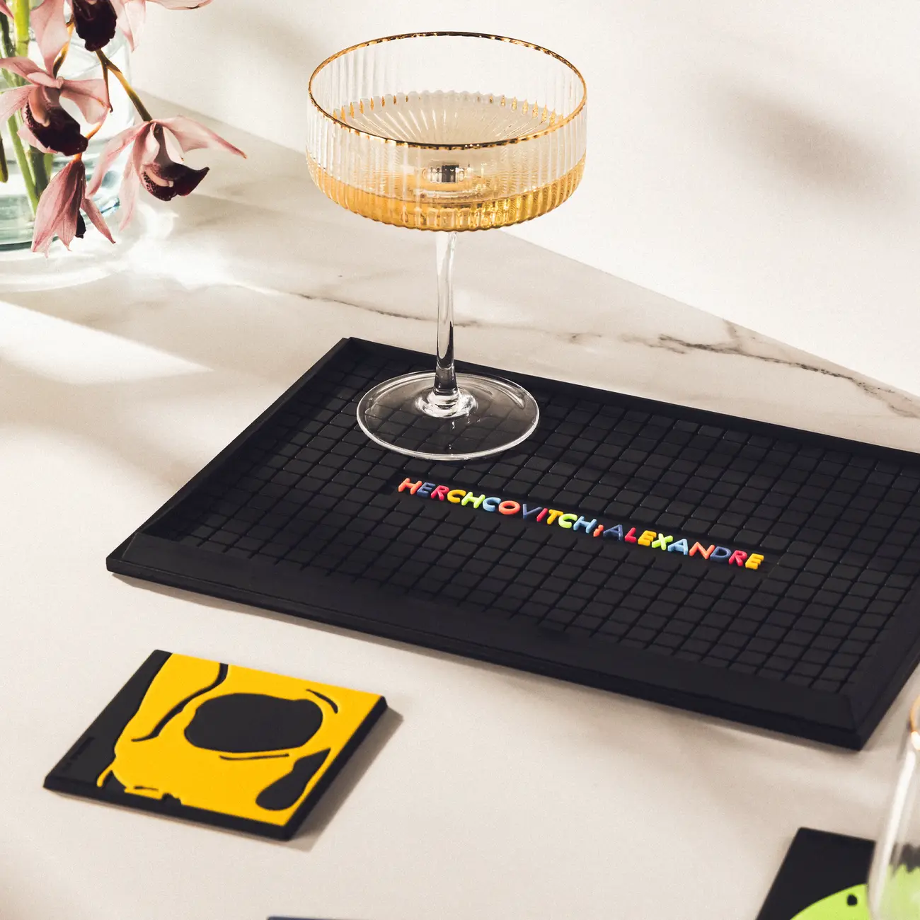 BAR MAT 28 CM X 19 CM CAVEIRA - PRETO/MULTICOR - Foto 5