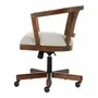 CADEIRA HOME OFFICE COM PALHINHA ATENA - NOZES/BEGE - Foto 3