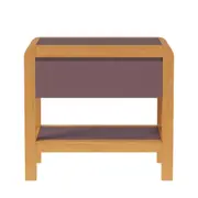 MESA DE CABECEIRA 1 GAVETA KANT - RUBY MOCHA/AMÊNDOA - Foto 14