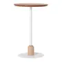MESA LATERAL REDONDA 40 CM TARUGO - BRANCO/BAMBU - Foto 2