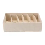 CESTO ORGANIZADOR DOBRÁVEL COM 6 DIVISÓRIAS HORIZONTAIS COTTON LINNEN - NATURAL - Foto 1