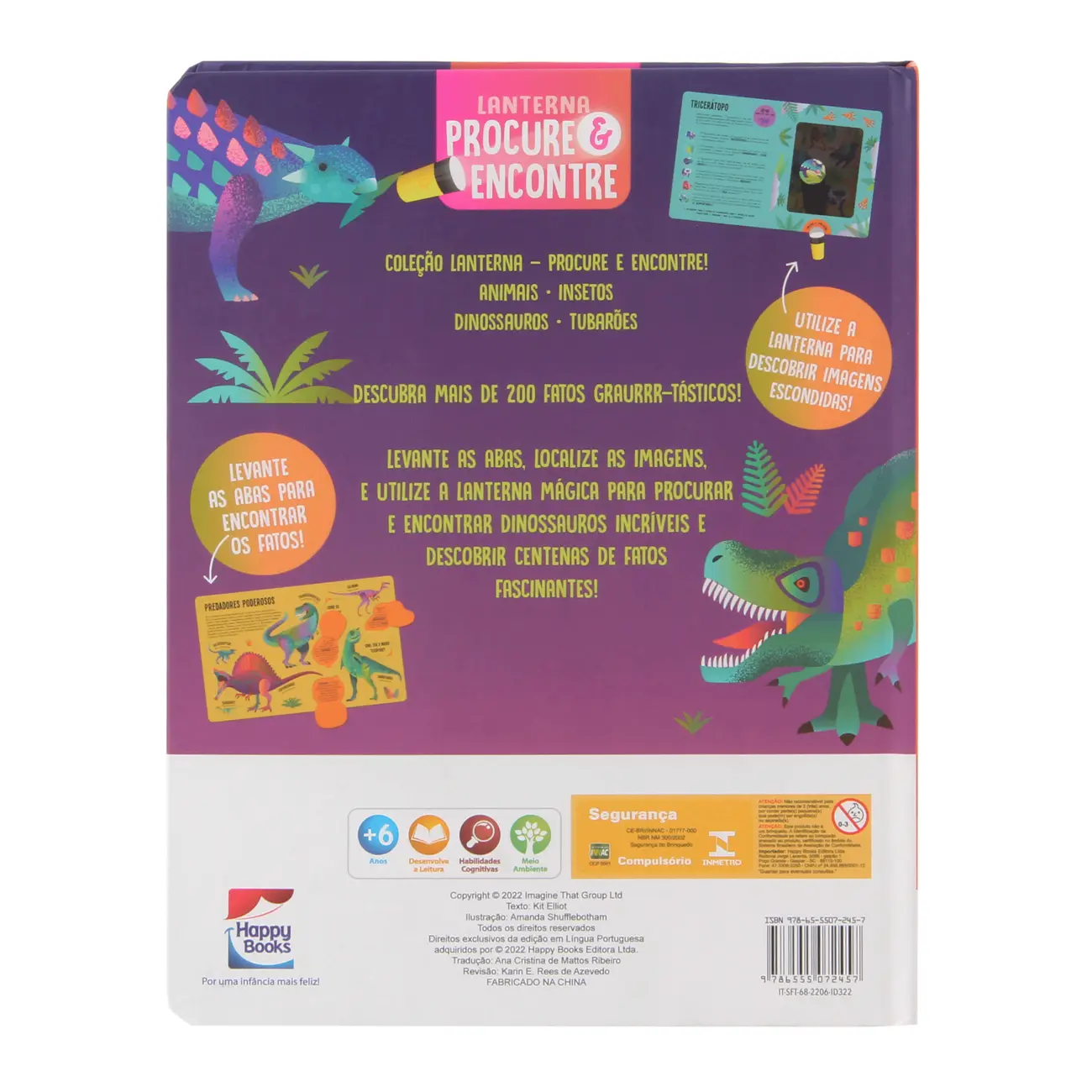 LIVRO LANTERNA - PROCURE E ENCONTRE! DINOSSAUROS - MULTICOR - Foto 4