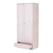 GUARDA-ROUPA DE SOLTEIRO 2 PORTAS/1 GAVETA TIMBER - BRANCO LAVADO - Foto 5