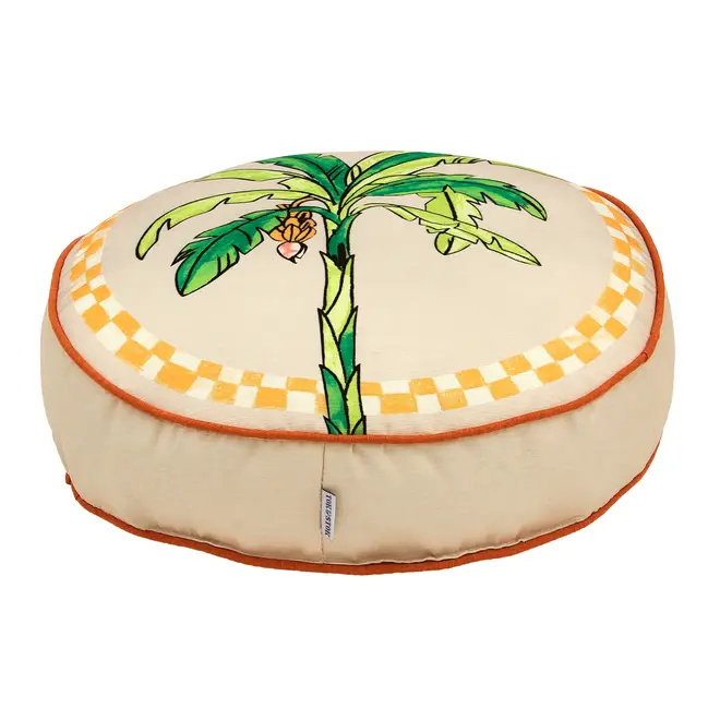 FUTON REDONDO 45 CM SAUDADE TROPICAL - BEGE/TERRACOTA - Foto 2
